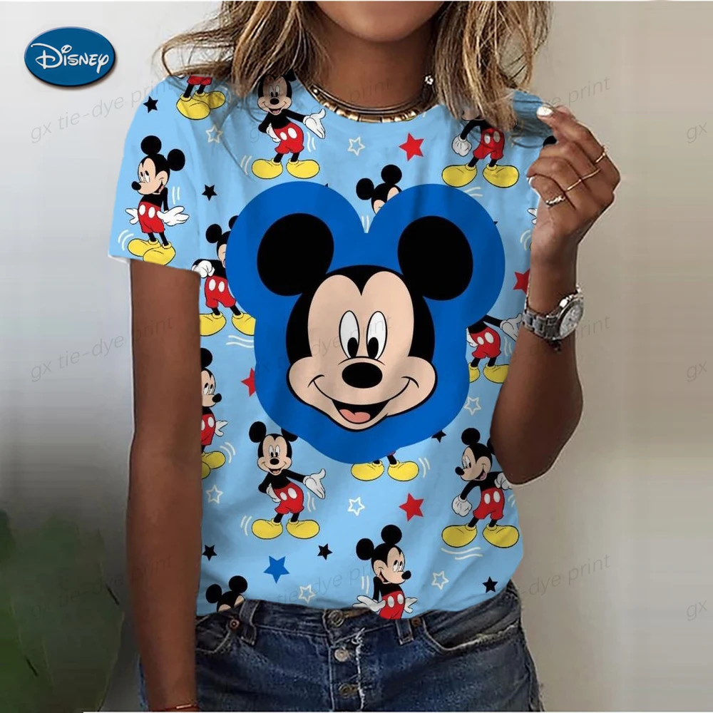 2023 New Fashion Disney Mickey Mouse Ladies Printed Tops Women's Casual Short-sleeved Round Neck Casual T-shirt Summer Tops
2023 New Fashion Disney Mickey Mouse Ladies Printed Tops Women's Casual Short-sleeved Round Neck Casual T-shirt Summer Tops