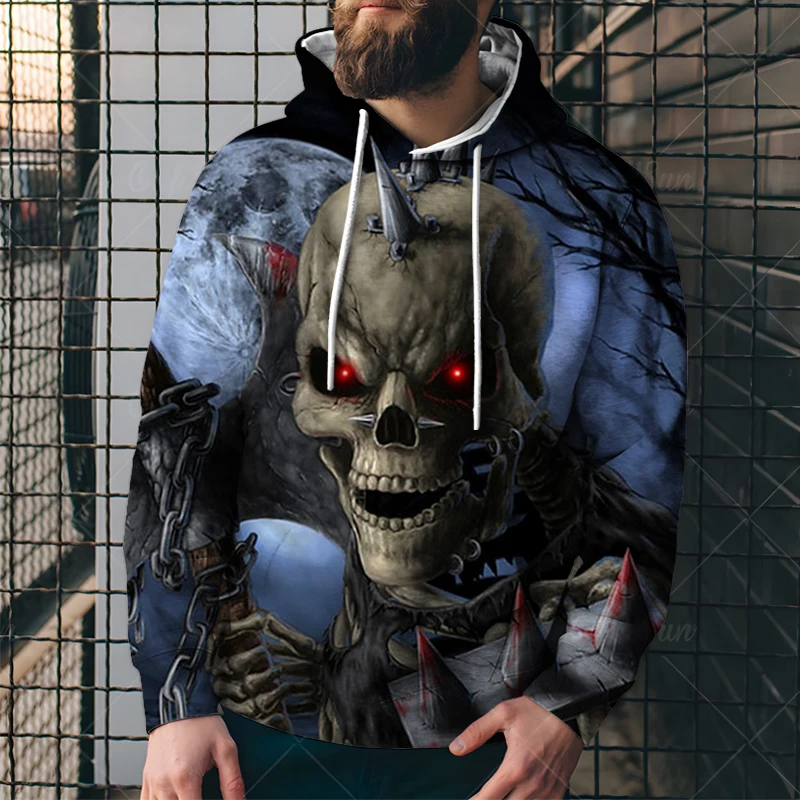 2022 Men's Hooded Versatile Horror Skull 3D Print Oversized Harajuku Casual Street Fashion Top
2022 Men's Hooded Versatile Horror Skull 3D Print Oversized Harajuku Casual Street Fashion Top