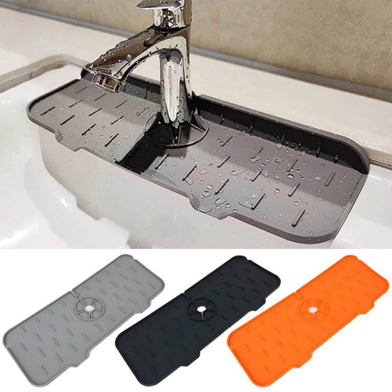 Silicone Sink Absorbent Mat Faucet Splash Guard Kitchen Gadgets Bathroom Drain Pad Water Splash Catcher Countertop Protector 
Silicone Sink Absorbent Mat Faucet Splash Guard Kitchen Gadgets Bathroom Drain Pad Water Splash Catcher Countertop Protector