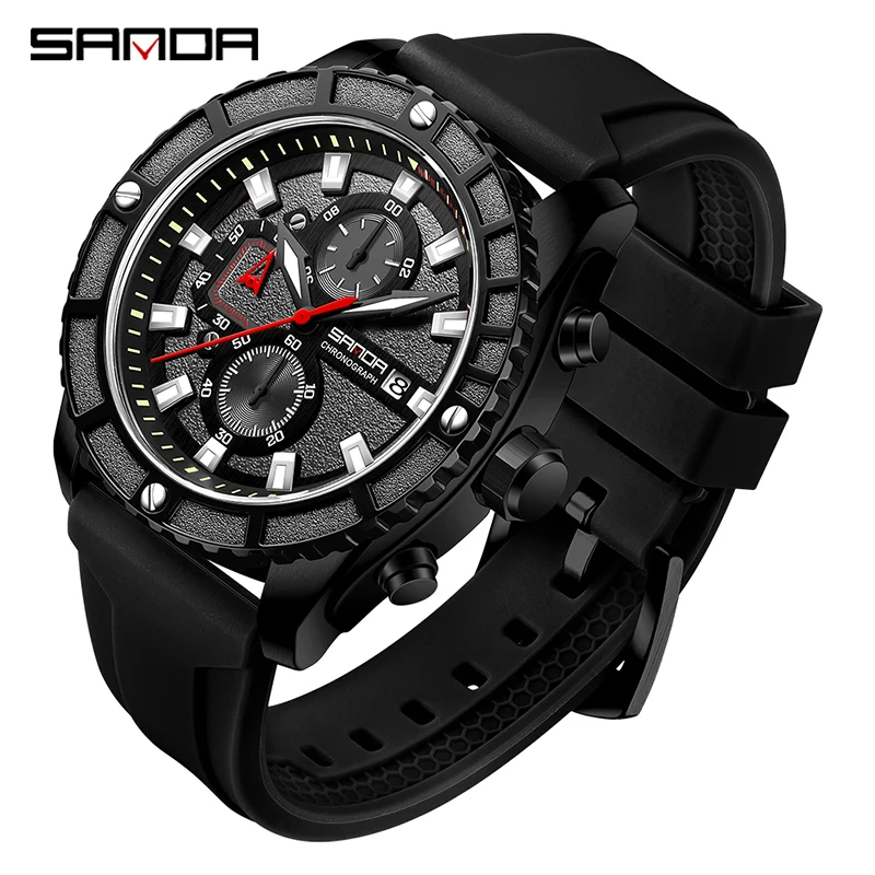 

SANDA 5315 Fashion Business Watch For Men Casual Waterproof Quartz Wristwatch Date Stopwatch Sport Male Clock Relogio Masculino