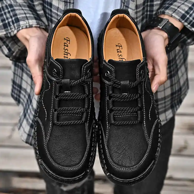 

Non-Leather Casual Shoes Runners Black Shoes Men Cheap Confors Men's Boots With Rubber Sole Man Sneaker Hot Seasons Tennis Air