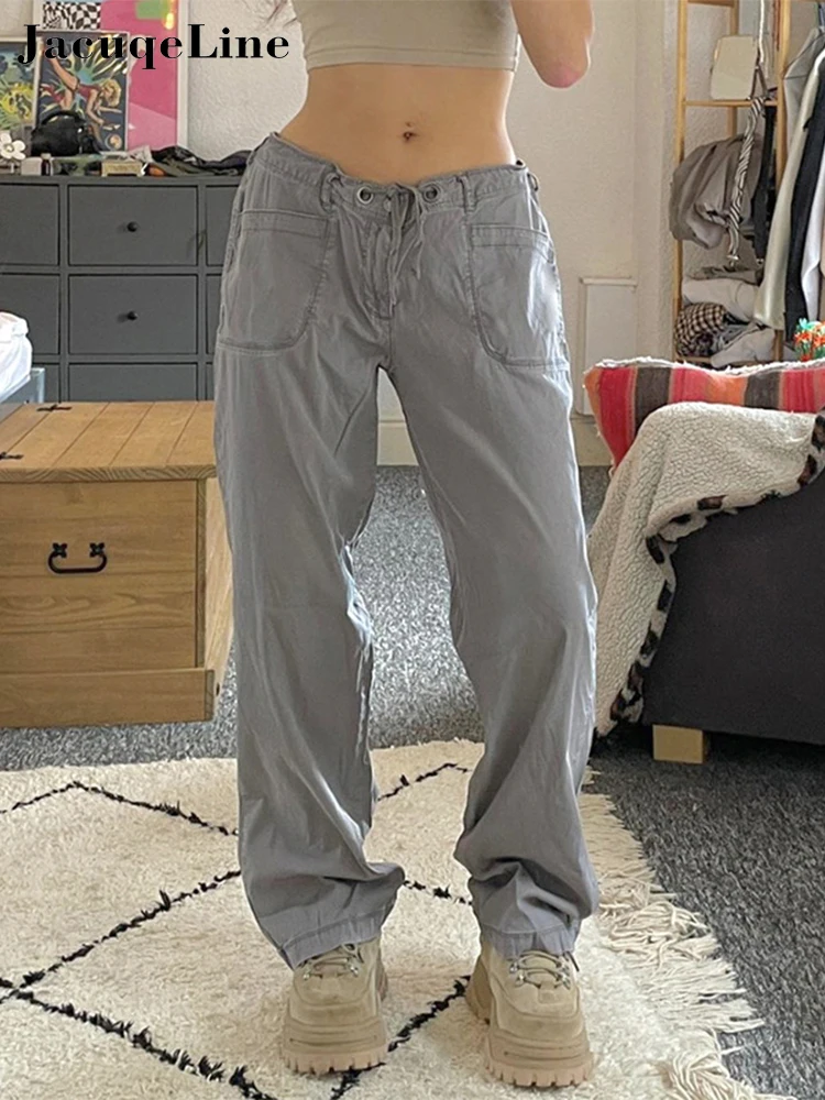 Женские прямые джинсовые брюки Jacqueline 2022 Y2K с заниженной талией, мешковатые длинные брюки с карманами, модные уличные серые джинсы-карго в ст... 
Женские прямые джинсовые брюки Jacqueline 2022 Y2K с заниженной талией, мешковатые длинные брюки с карманами, модные уличные серые джинсы-карго в ст...