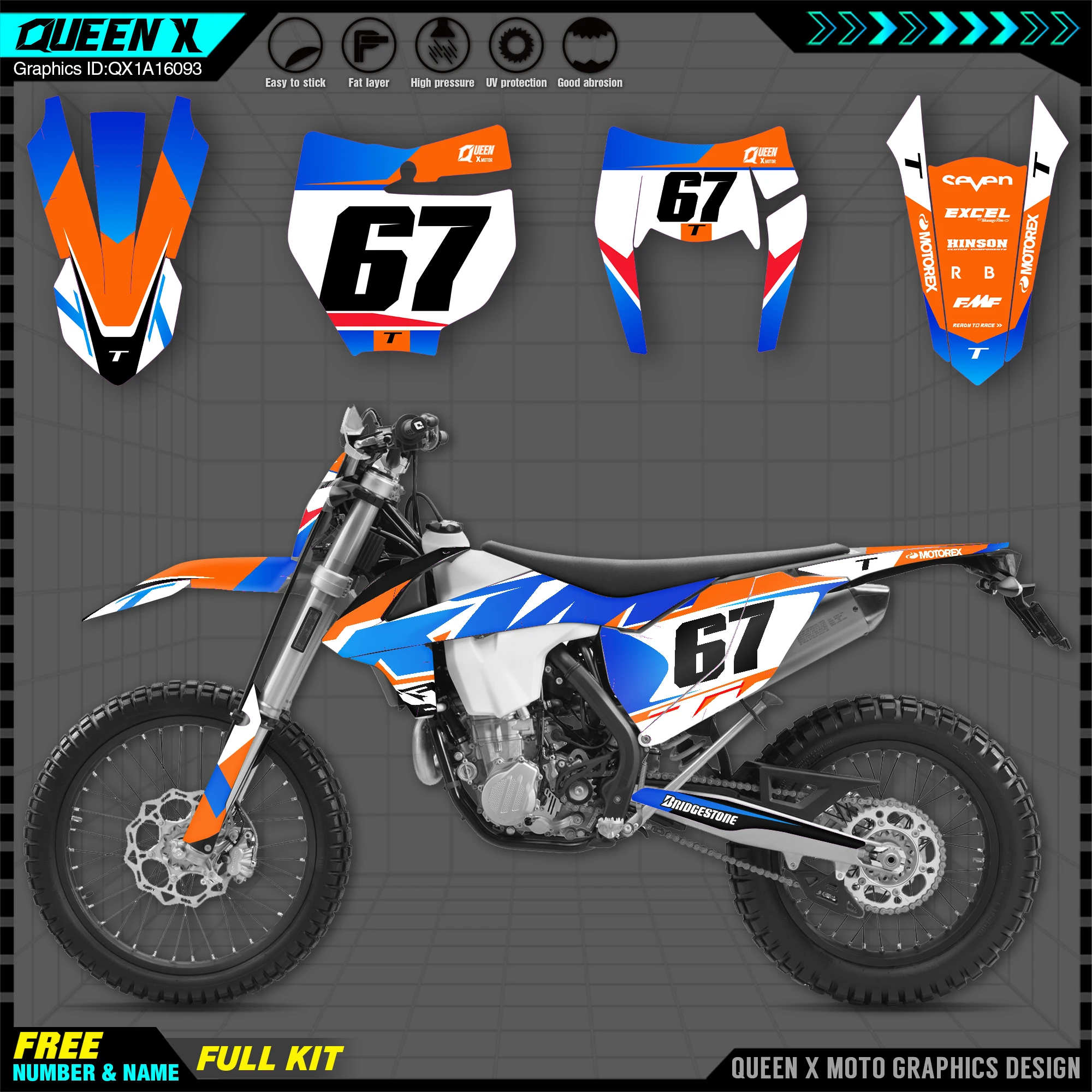 QUEENX пользовательский мотоцикл для KTM 125 250 300 350 450 SX SXF 2016 2017 2018 EXC EXCF графическая фотография Фоновые наклейки Kit Decal
QUEENX пользовательский мотоцикл для KTM 125 250 300 350 450 SX SXF 2016 2017 2018 EXC EXCF графическая фотография Фоновые наклейки Kit Decal