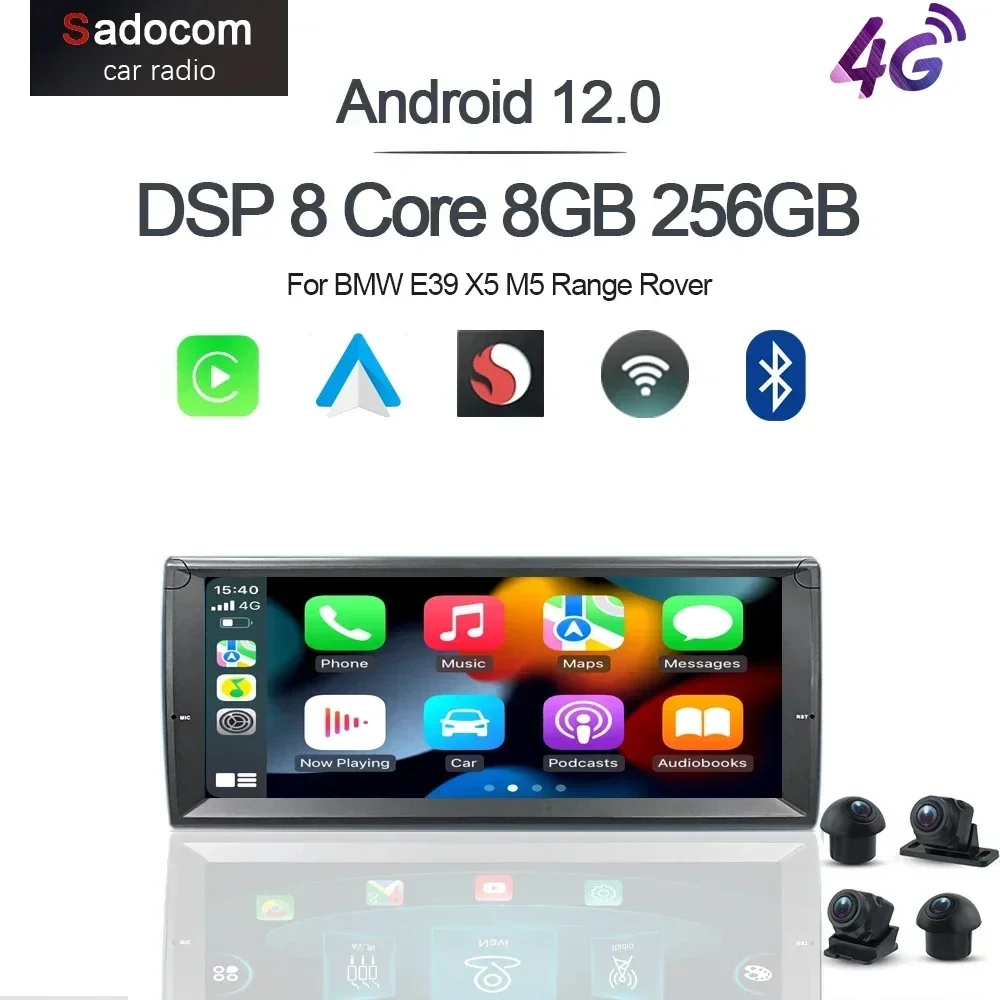 10 25 "Беспроводная Carplay Android 12 8G + 128G стерео GPS Мультимедиа автомобильное радио Wifi