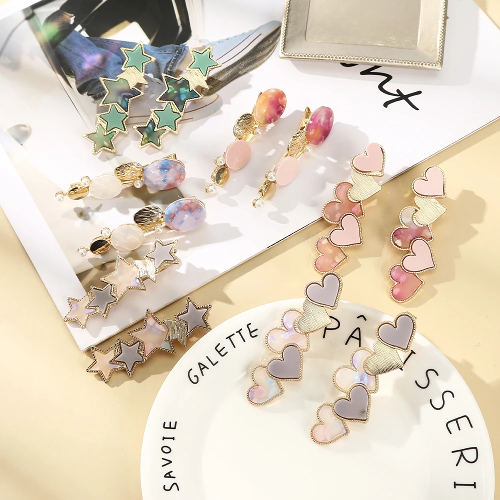 AWAYTR 2Pcs/Set Crystal Acrylic Hair Clips Set for Women Retro Geometric Barrettes Korean Hairpin Girl Hair Accessories Fashion
AWAYTR 2Pcs/Set Crystal Acrylic Hair Clips Set for Women Retro Geometric Barrettes Korean Hairpin Girl Hair Accessories Fashion