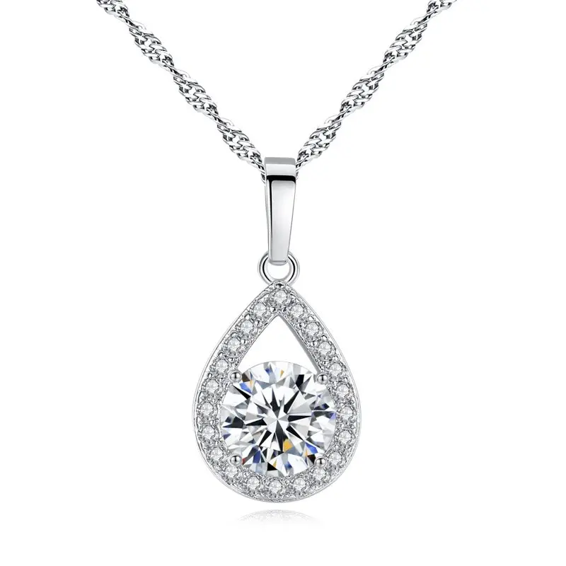 18k White Gold Plated Circle Halo Pendant Necklace - Wedding Anniversary Jewelry
18k White Gold Plated Circle Halo Pendant Necklace - Wedding Anniversary Jewelry