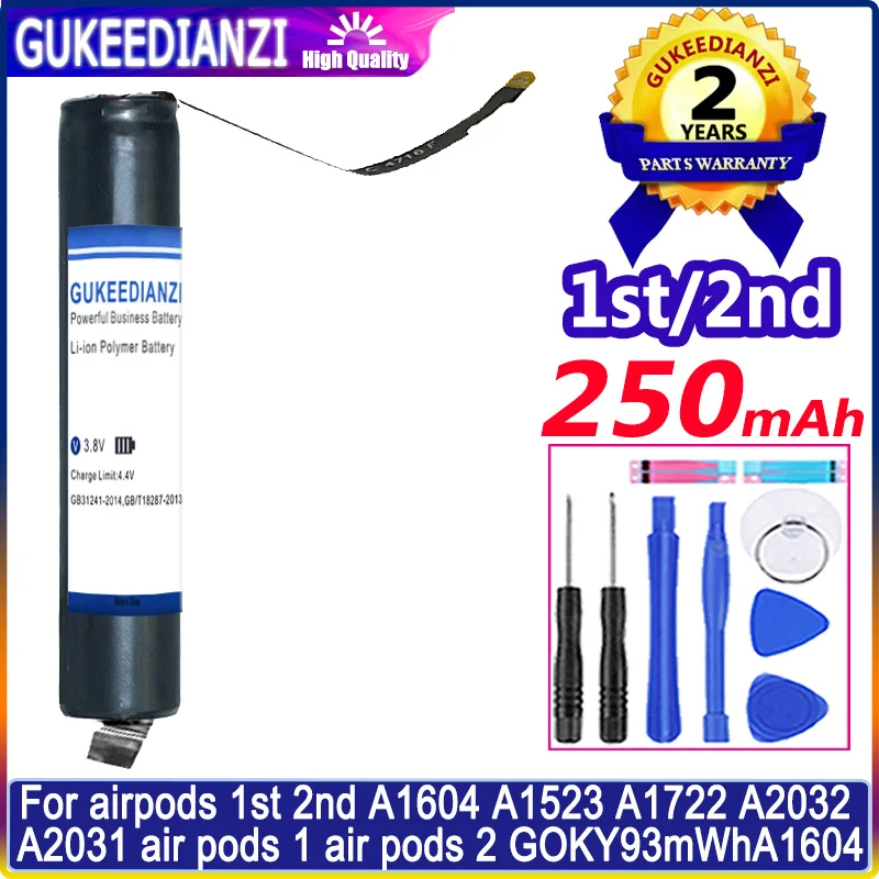 GUKEEDIANZI Battery for Airpods 1st 2nd A1604 A1523 A1722 A2032 A2031 for Air Pods 1 2 /3rd TWS Earphone Box
GUKEEDIANZI Battery for Airpods 1st 2nd A1604 A1523 A1722 A2032 A2031 for Air Pods 1 2 /3rd TWS Earphone Box