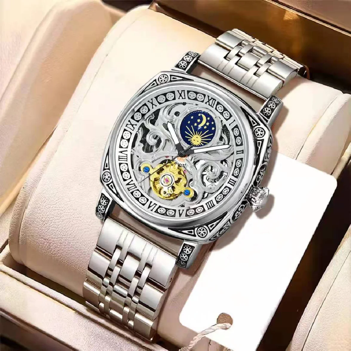 2022 new watch for men luxury Man Automatic Watch lunar phase Fashion Mechanical Watches large dial Wristwatch relogio masculino
2022 new watch for men luxury Man Automatic Watch lunar phase Fashion Mechanical Watches large dial Wristwatch relogio masculino