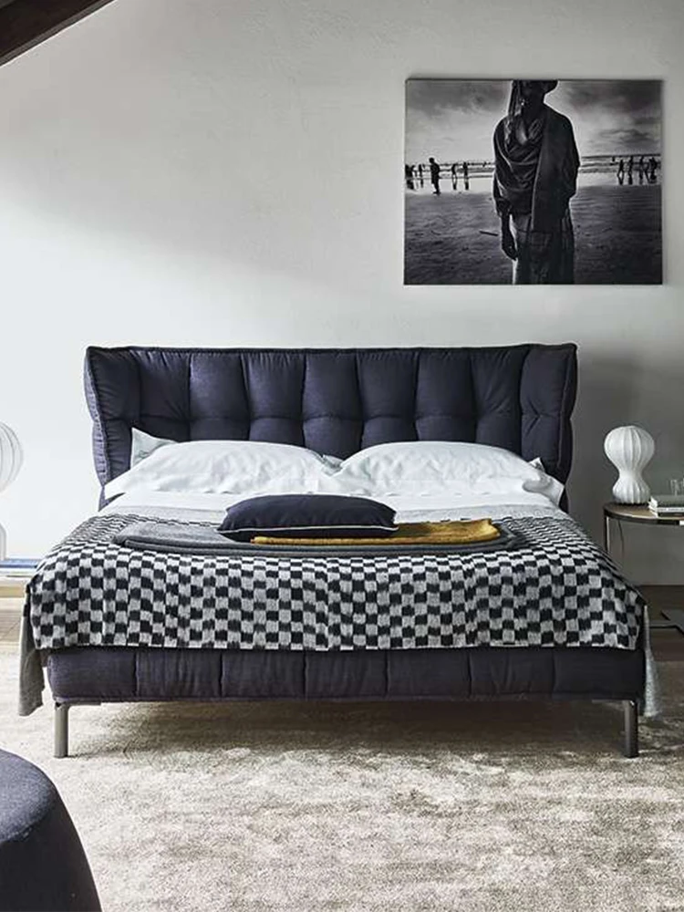 Sofa factory custom-made high-end fabric panel block net red soft and comfortable small apartment master bedroom double bed
Sofa factory custom-made high-end fabric panel block net red soft and comfortable small apartment master bedroom double bed
