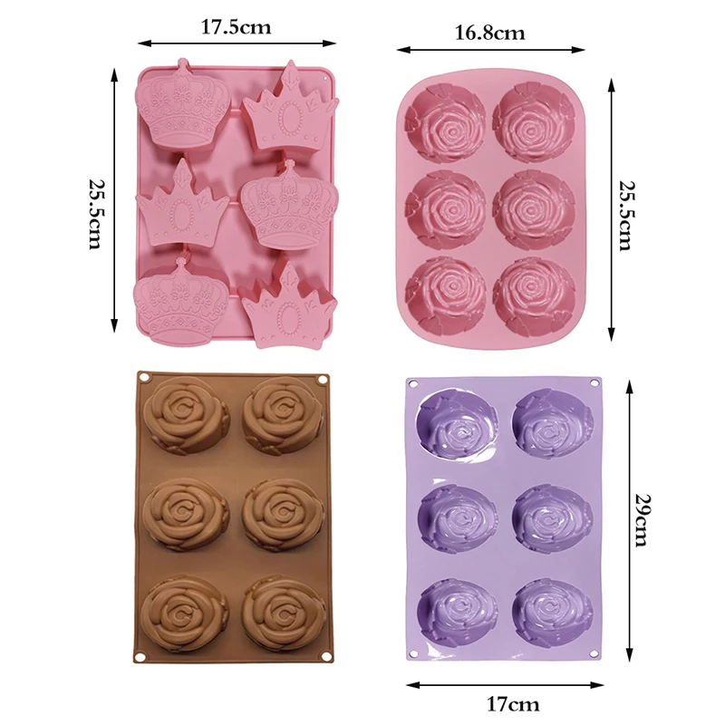 1PC DIY Silicone Rose Flower Chocolate Mold Crown Cake Mold Creative Cake Plate Silicone Cake Baking Plate Mold
1PC DIY Silicone Rose Flower Chocolate Mold Crown Cake Mold Creative Cake Plate Silicone Cake Baking Plate Mold