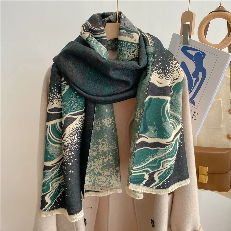 Winter Shawl Warm Wrap Cashmere Scarf for Women Luxury Print Thick Blanket Poncho Design Neckerchief Bufanda Pashmina Echarpe
Winter Shawl Warm Wrap Cashmere Scarf for Women Luxury Print Thick Blanket Poncho Design Neckerchief Bufanda Pashmina Echarpe