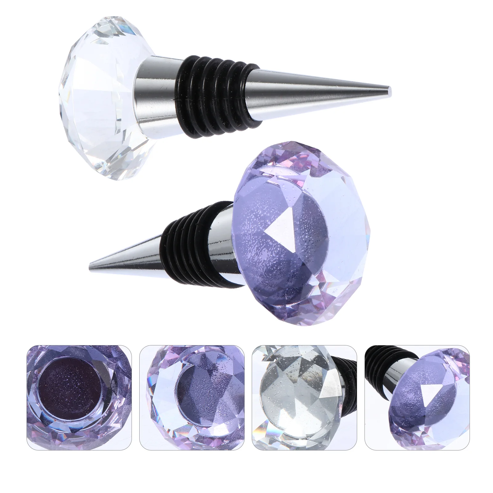 2 Pcs Purple Gifts Saver Metal Beverage Stopper Sealing Plug De Vacuum Pump Pearlescent Crystal
2 Pcs Purple Gifts Saver Metal Beverage Stopper Sealing Plug De Vacuum Pump Pearlescent Crystal
