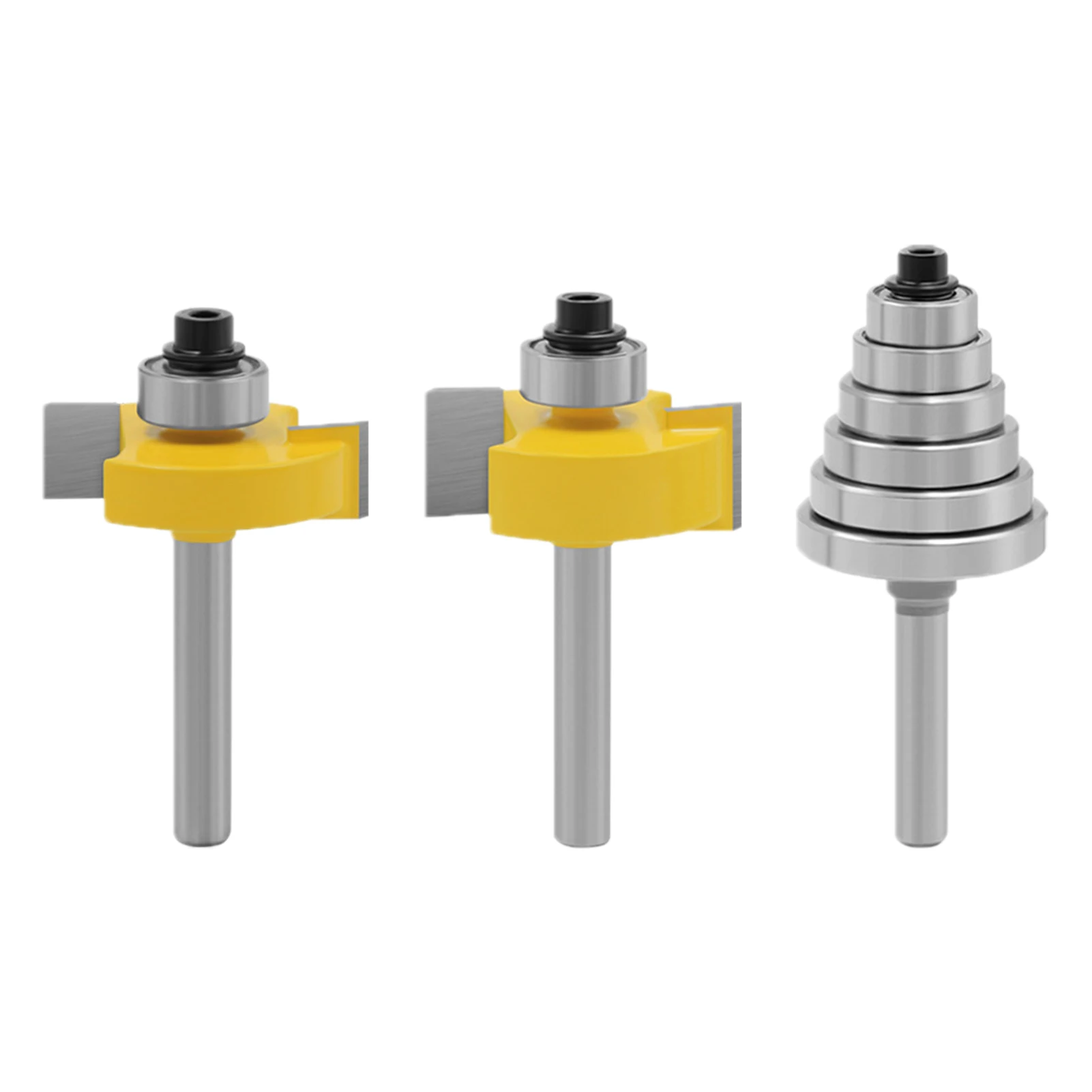 3pcs Practical T Shape Cabinet Door With Top Bearing Cemented Carbide Coating Adjustable Universal Router Bit For Woodworking
3pcs Practical T Shape Cabinet Door With Top Bearing Cemented Carbide Coating Adjustable Universal Router Bit For Woodworking