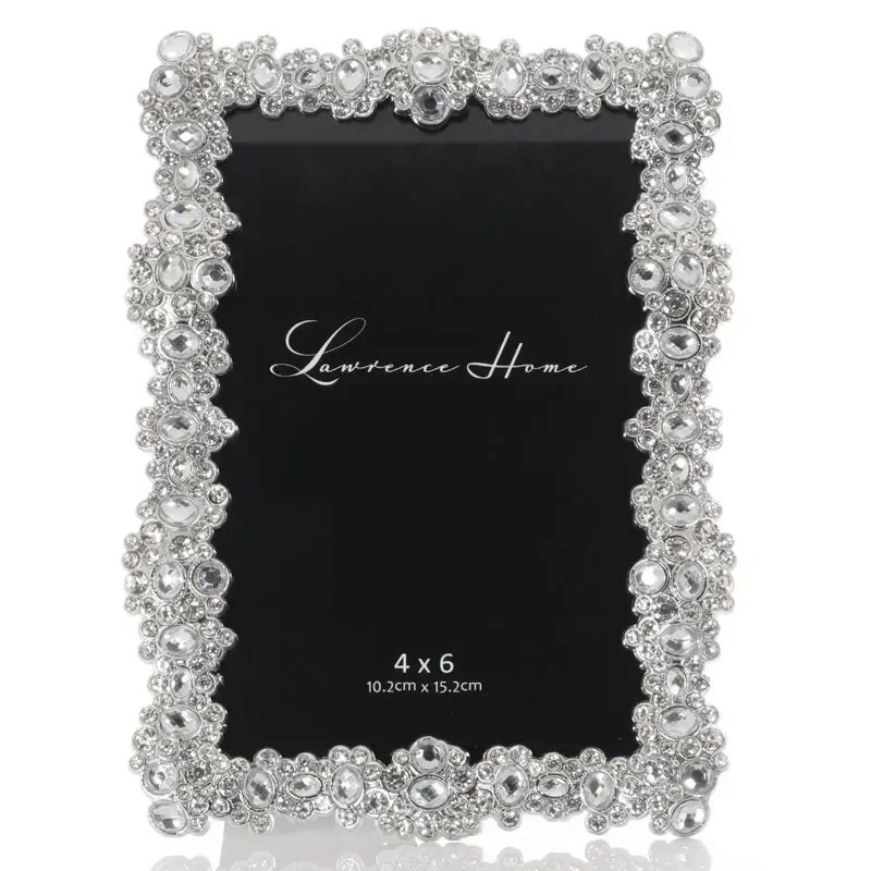 Silver Metal Picture Frame - Jewel Cluster 4x6 for Poster Photo Drawing Paintings Pictures Display
Silver Metal Picture Frame - Jewel Cluster 4x6 for Poster Photo Drawing Paintings Pictures Display