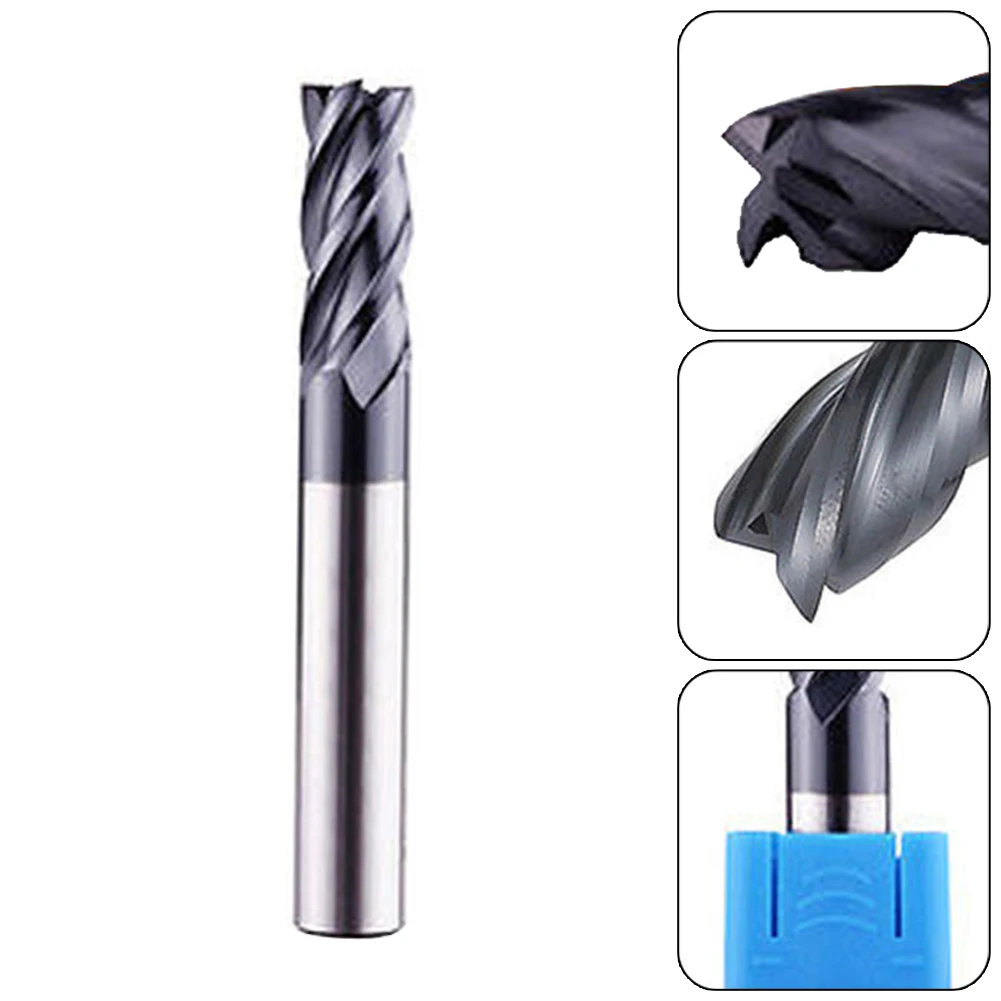 

5PCS Tungsten Steel Router Bit 45° 4 Flute 3/8 End Mill Solid Carbide TIALN Coated X 1 X 2-1/2 CNC Machine Milling Tools