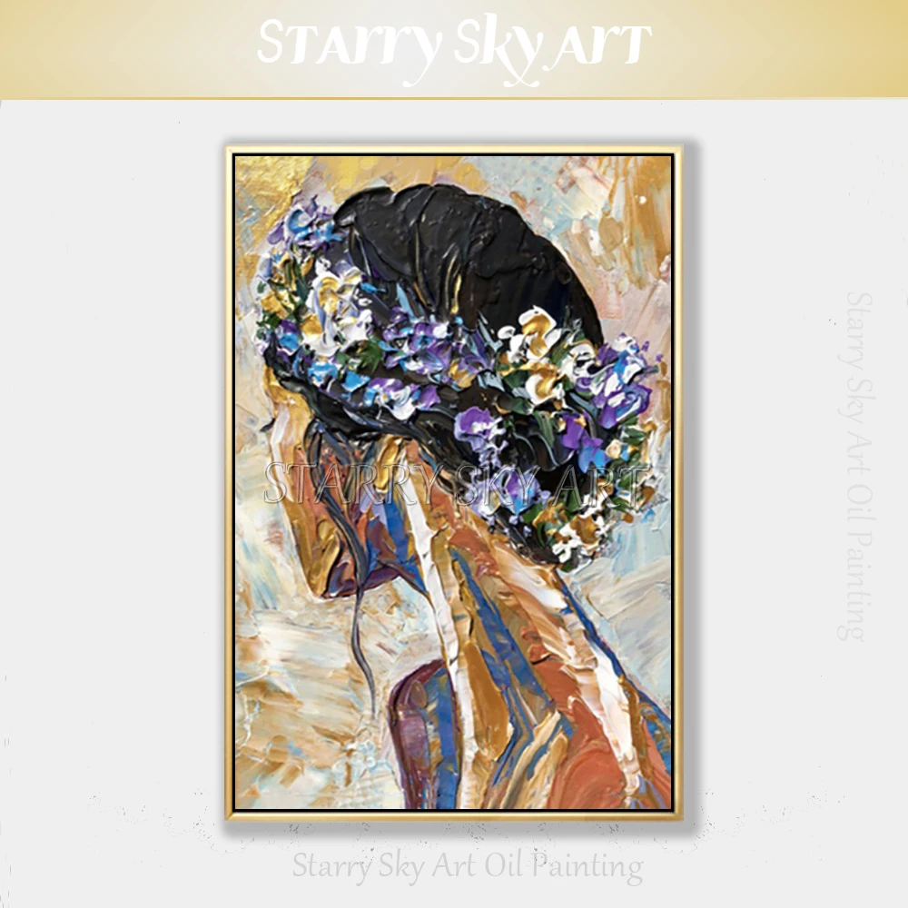 Professional Artist Hand-painted Modern Lady with Flower Acrylic Painting on Canvas Beauty Wall Decor Portrait Acrylic Painting
Professional Artist Hand-painted Modern Lady with Flower Acrylic Painting on Canvas Beauty Wall Decor Portrait Acrylic Painting