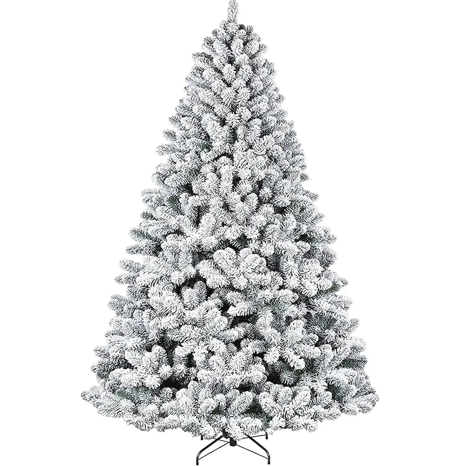 

Рождественская елка 6 футов, Снежная Флокированная сосна, искусственная Рождественская елка с 1000 наконечниками, складная металлическая подставка, бесплатная доставка, праздничное украшение