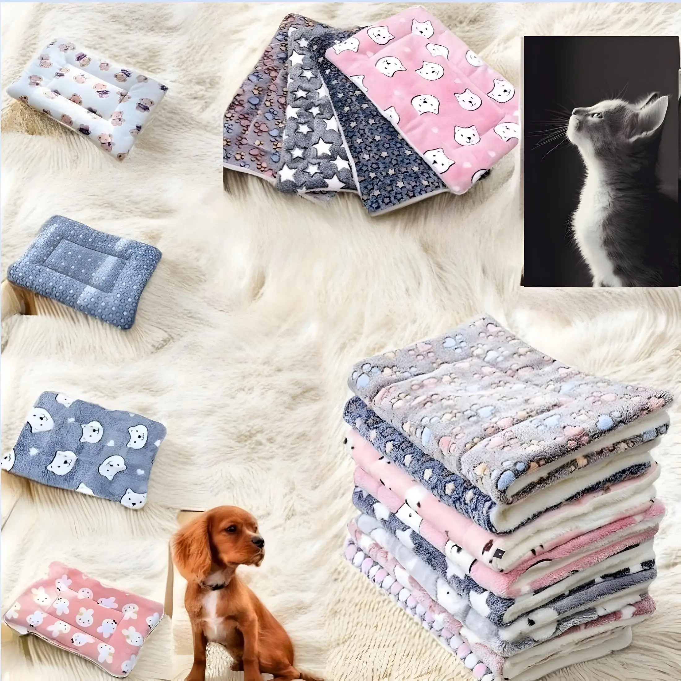 Cat Mat,Soft Pad Blanket For Warm Kitten Cushion Cute Big Small Dog & Cat Sleeping Bed Puppy Pet Pad Blanket Plush Pad Cat Box
Cat Mat,Soft Pad Blanket For Warm Kitten Cushion Cute Big Small Dog & Cat Sleeping Bed Puppy Pet Pad Blanket Plush Pad Cat Box