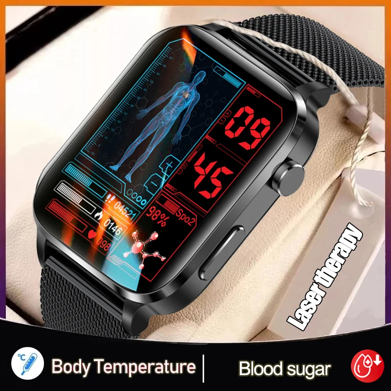 2023 New Thermometer Smart Watch Men Laser Treat Health Heart Rate Blood Pressure Blood sugar Smartwatch Sleep Monitoring+Gift
2023 New Thermometer Smart Watch Men Laser Treat Health Heart Rate Blood Pressure Blood sugar Smartwatch Sleep Monitoring+Gift