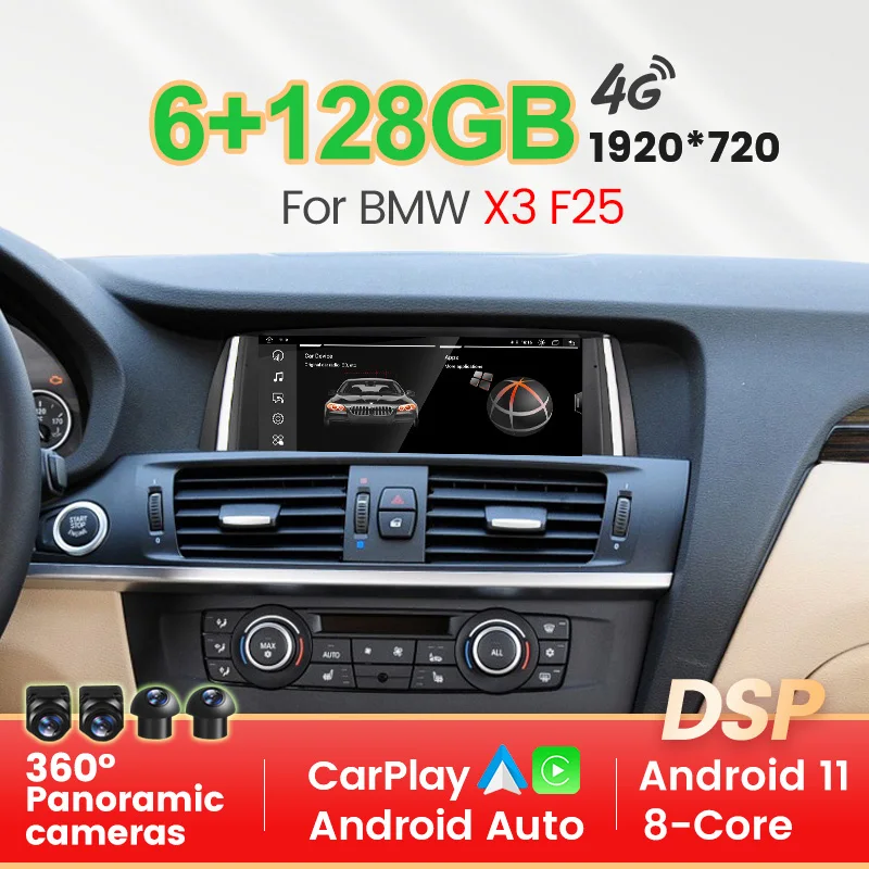 Android 11 Автомобильное Радио 6+128G Для BMW X3 F25 X4 F26 2011-2016 CIC NBT 8-Core Автоматический Видеоплеер GPS Навигация Auto+Carplay 4G
Android 11 Автомобильное Радио 6+128G Для BMW X3 F25 X4 F26 2011-2016 CIC NBT 8-Core Автоматический Видеоплеер GPS Навигация Auto+Carplay 4G