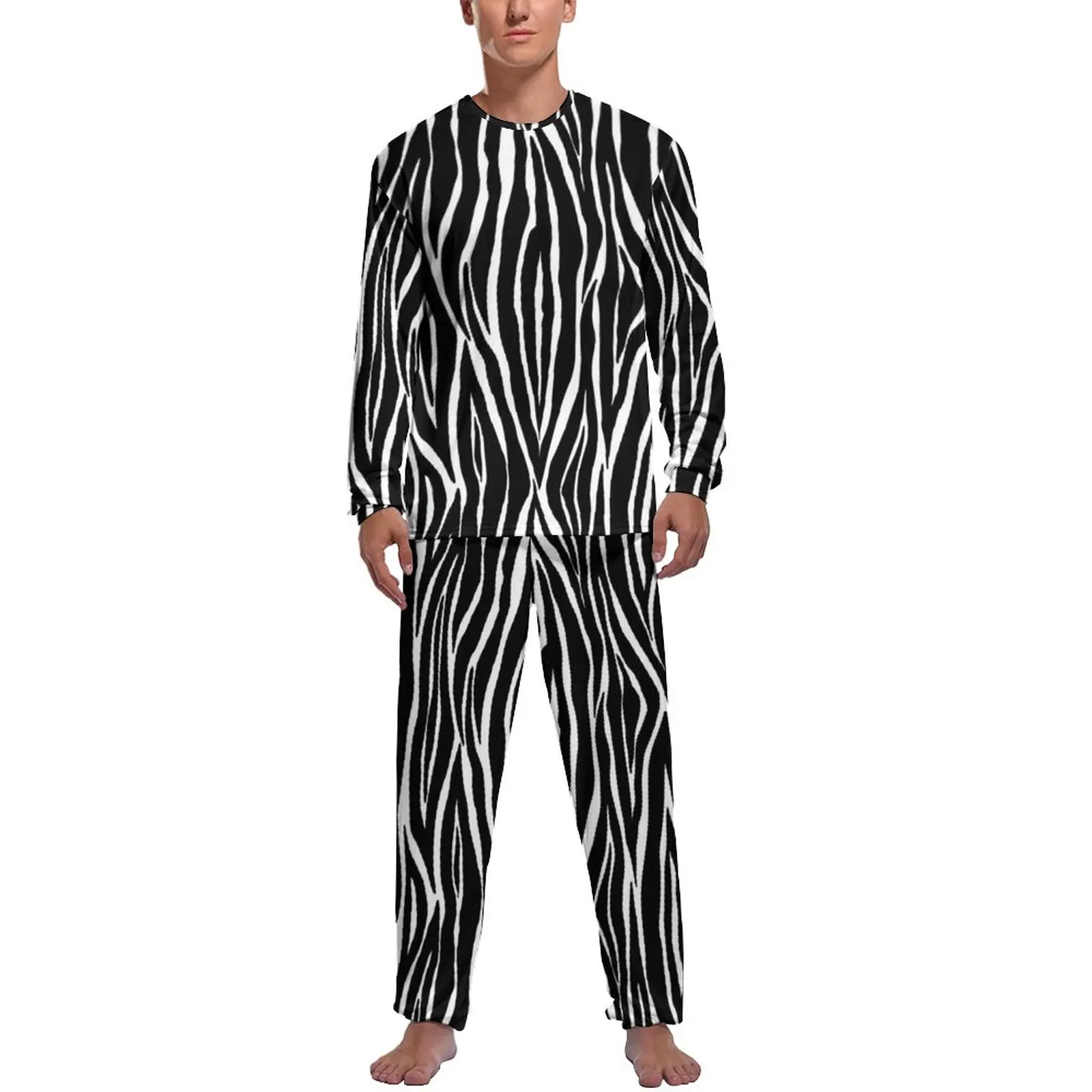 Zebra Print Pajamas Daily Two Piece Black And White Stripes Cute Pajama Sets Men Long Sleeve Sleep Pattern Nightwear
Zebra Print Pajamas Daily Two Piece Black And White Stripes Cute Pajama Sets Men Long Sleeve Sleep Pattern Nightwear