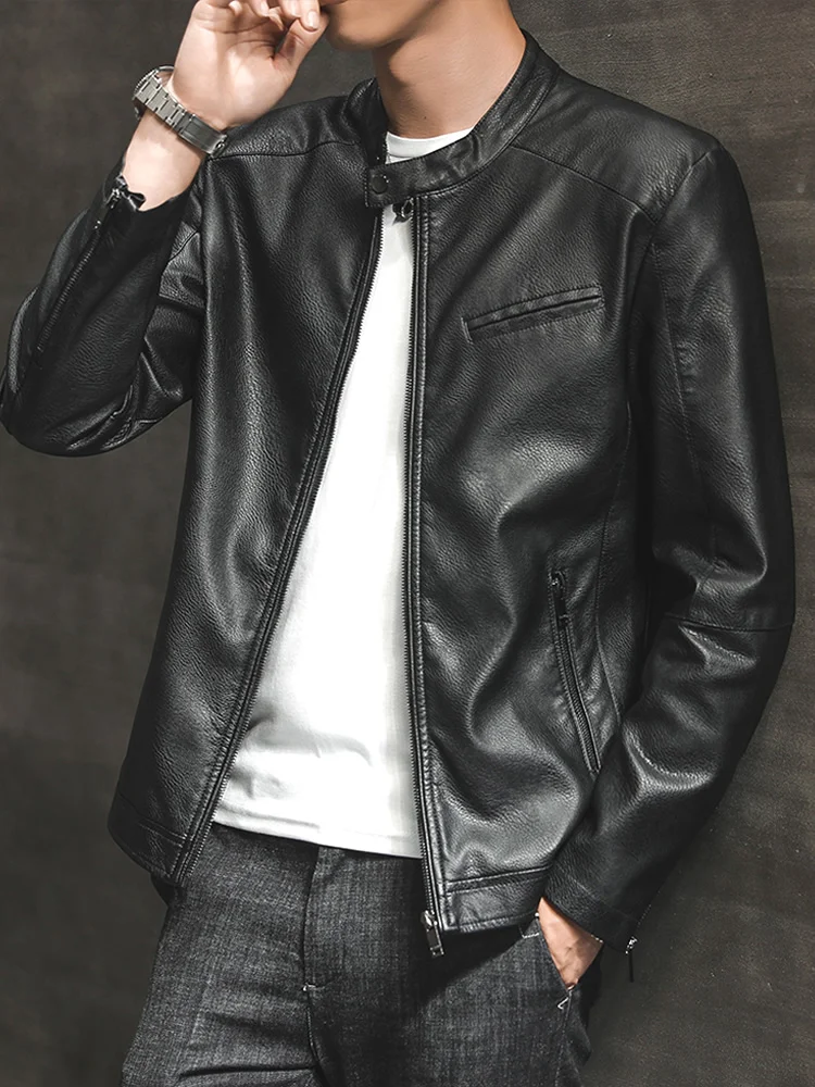 2022 Autumn Fashion Trend Coats Male New Style Slim Stand-up Collar Motorcycle Casual Jacket Men's PU Leather Coat W237
2022 Autumn Fashion Trend Coats Male New Style Slim Stand-up Collar Motorcycle Casual Jacket Men's PU Leather Coat W237