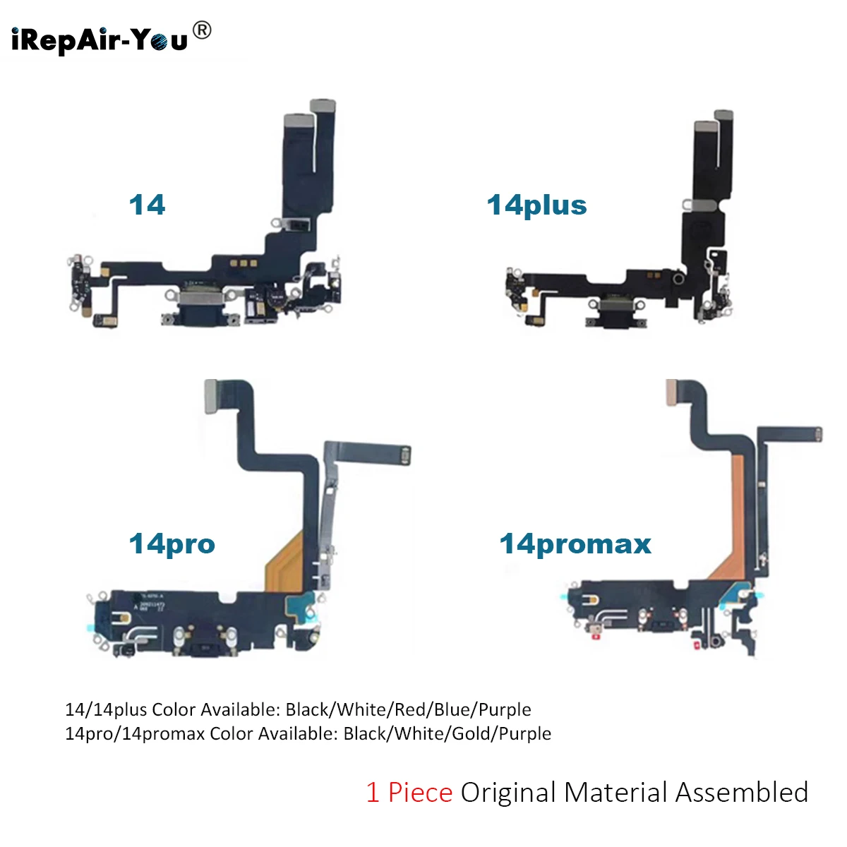 1 Piece Dock Flex For iPhone 14 Pro Max OEM ORIGINAL Charging Port Dock Connector Microphones Flex Cable Replacement Part
1 Piece Dock Flex For iPhone 14 Pro Max OEM ORIGINAL Charging Port Dock Connector Microphones Flex Cable Replacement Part
