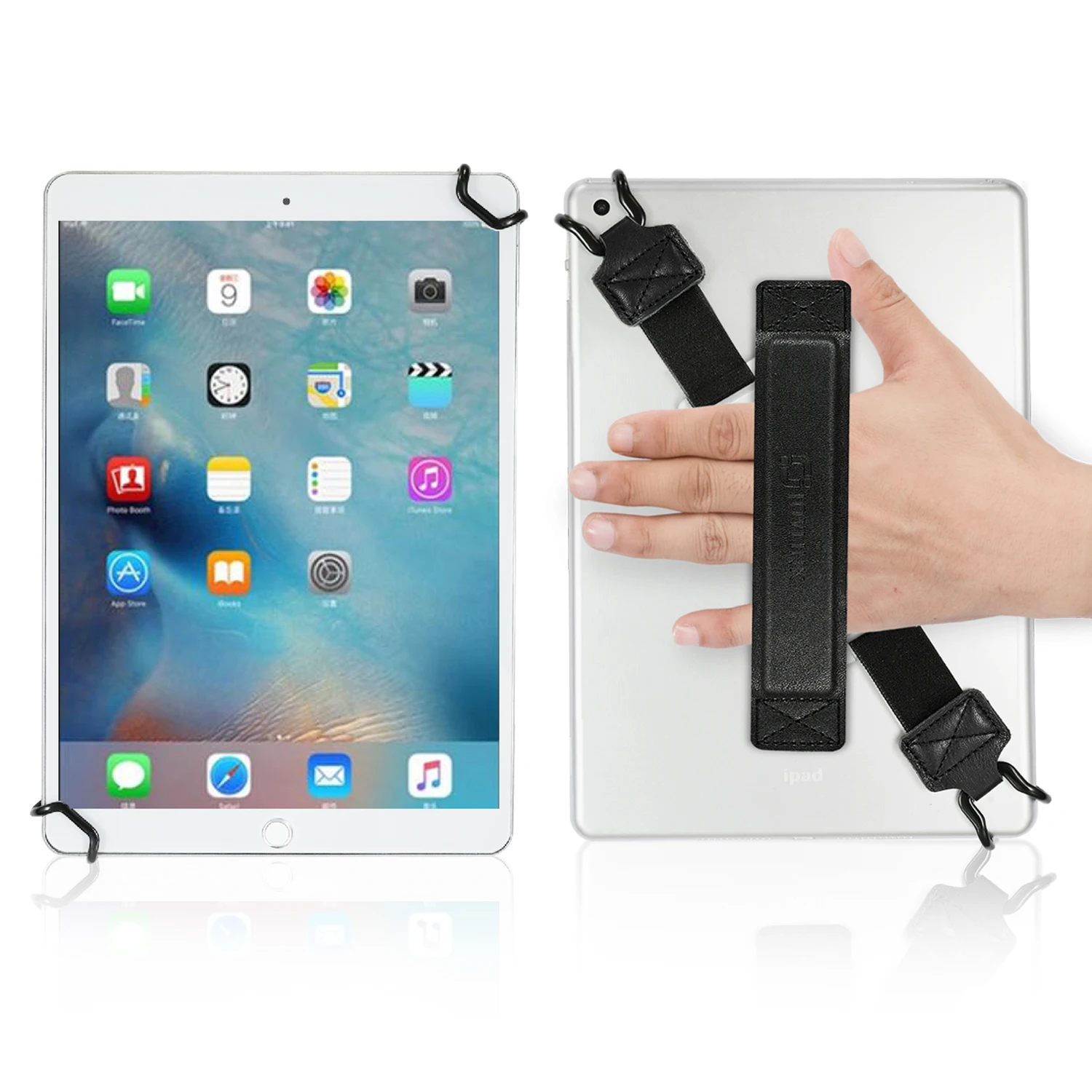 

Tablet Stand Holder for iPad 9.7 10.5 inch Joylink 360 Degrees Swivel Generic Hand Strap Leather Handle Grip with Elastic Belt