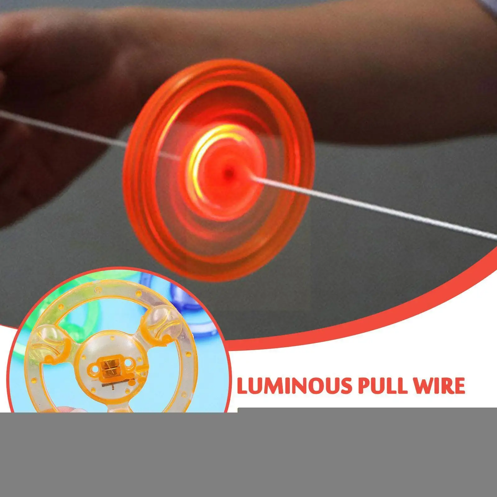 LED Light Up Plastic Pull Rope Toys Hand Pull Luminous Flashing Rope Flywheel Toy For Children's Birthday Funny Gift K4E8
LED Light Up Plastic Pull Rope Toys Hand Pull Luminous Flashing Rope Flywheel Toy For Children's Birthday Funny Gift K4E8