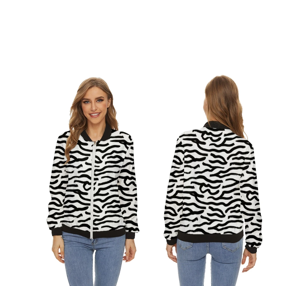 Women's Jackets Animal Pattern Tops Long-Sleeved Baseball Collar Zipper Coat Slim Lady Girls Jacket Street Style 7
Women's Jackets Animal Pattern Tops Long-Sleeved Baseball Collar Zipper Coat Slim Lady Girls Jacket Street Style 7