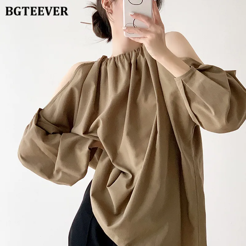 BGTEEVER Stylish Off-the-shoulder Blouses for Women Fashion Loose Long Sleeve Female Shirts Autumn Ladies Tops Blusas
BGTEEVER Stylish Off-the-shoulder Blouses for Women Fashion Loose Long Sleeve Female Shirts Autumn Ladies Tops Blusas