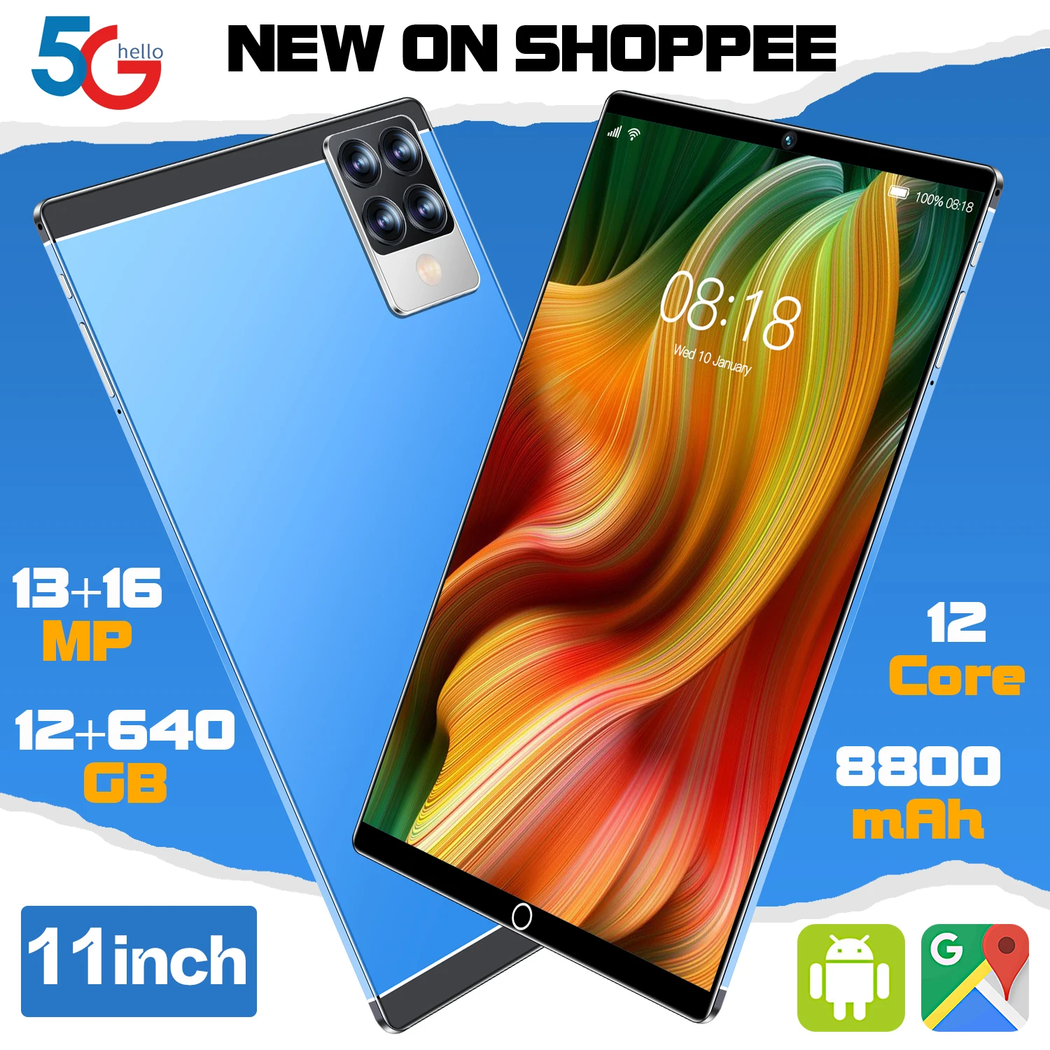 10,1-дюймовый планшет с четырёхъядерным процессором, ОЗУ 12 Гб, ПЗУ 10,1 ГБ, android 640
10,1-дюймовый планшет с четырёхъядерным процессором, ОЗУ 12 Гб, ПЗУ 10,1 ГБ, android 640