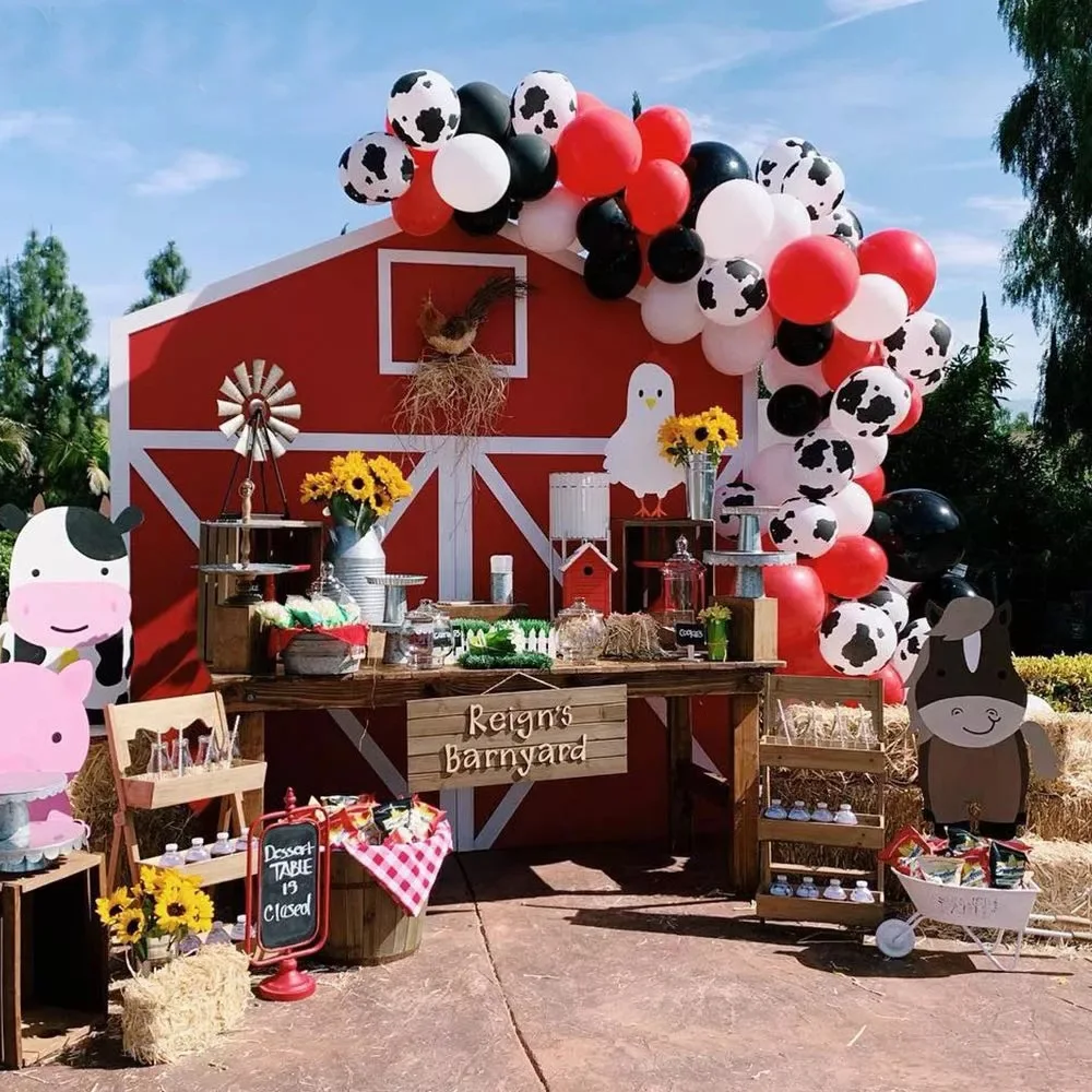 JOLLYBOOM Farm Theme Party Black Red White Nude Balloon Garland Arch Kit Cow Print Pattern for Birthday Home Decoration Supplies
JOLLYBOOM Farm Theme Party Black Red White Nude Balloon Garland Arch Kit Cow Print Pattern for Birthday Home Decoration Supplies
