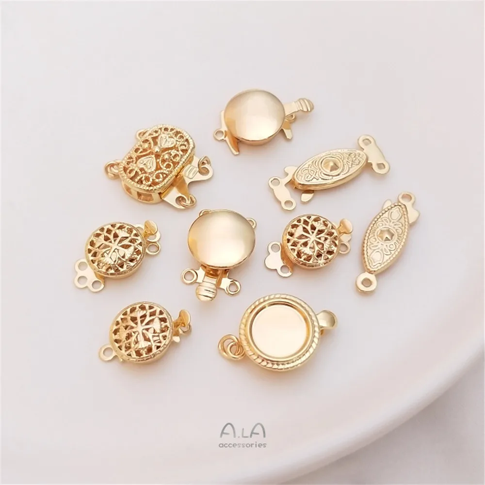 14K Gold Filled Plated Pearl necklace ending buckle multi hanging flower shaped connection buckle diy first accessories
14K Gold Filled Plated Pearl necklace ending buckle multi hanging flower shaped connection buckle diy first accessories