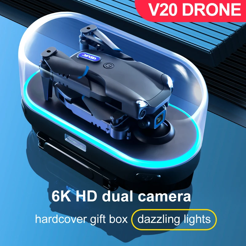 V20 Mini Profesional Drone 6K HD Dual Camera Wifi LED FPV Foldable Quadcopter One-Key Return 360 Rolling RC Helicopter Toy 
V20 Mini Profesional Drone 6K HD Dual Camera Wifi LED FPV Foldable Quadcopter One-Key Return 360 Rolling RC Helicopter Toy