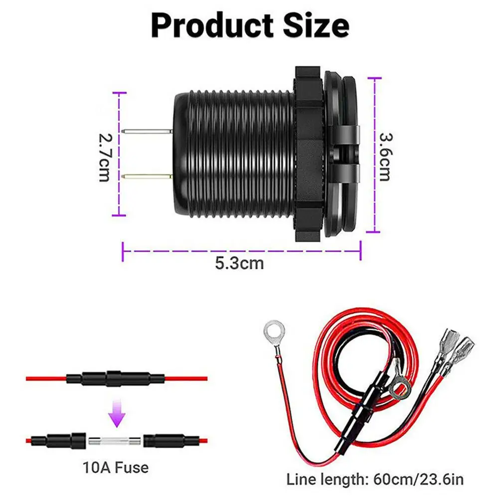 High Quality Car Charger Adapter USB Charger Socket 12V 24V Black Fast Charge Power Outlet QC3.0 USB Charger Socket
High Quality Car Charger Adapter USB Charger Socket 12V 24V Black Fast Charge Power Outlet QC3.0 USB Charger Socket
