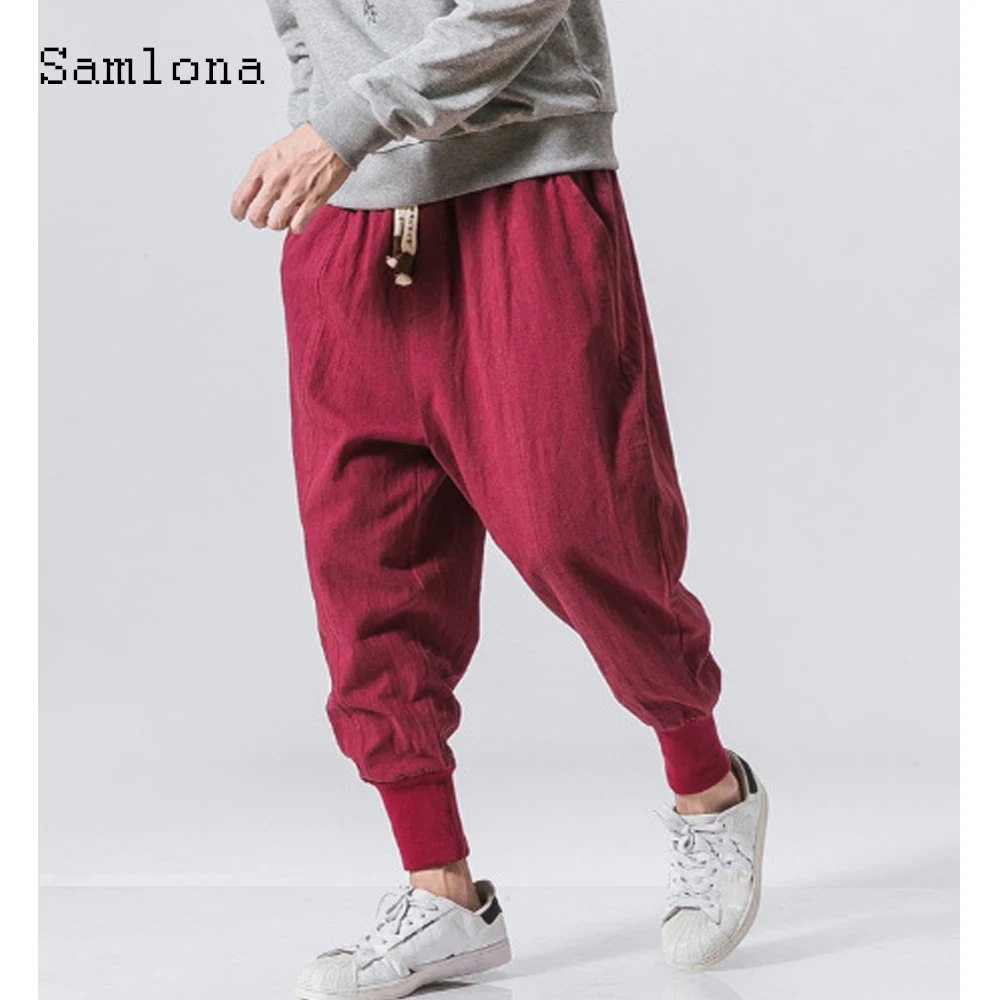 2023 Harajuku Fashion Hip Hop Linen Pants Men's Ankle-Length Trouser Plus Size Mens Casual Drawstring Sweatpants
2023 Harajuku Fashion Hip Hop Linen Pants Men's Ankle-Length Trouser Plus Size Mens Casual Drawstring Sweatpants
