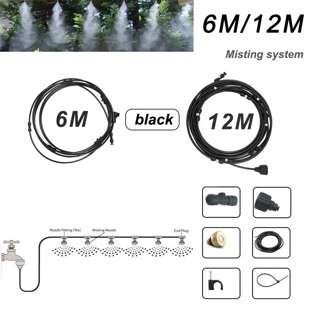 Watering Irrigation Mister Fog Mist System Water Spray Cooling System 6M/12M Nebulizer Sprinkler
Watering Irrigation Mister Fog Mist System Water Spray Cooling System 6M/12M Nebulizer Sprinkler