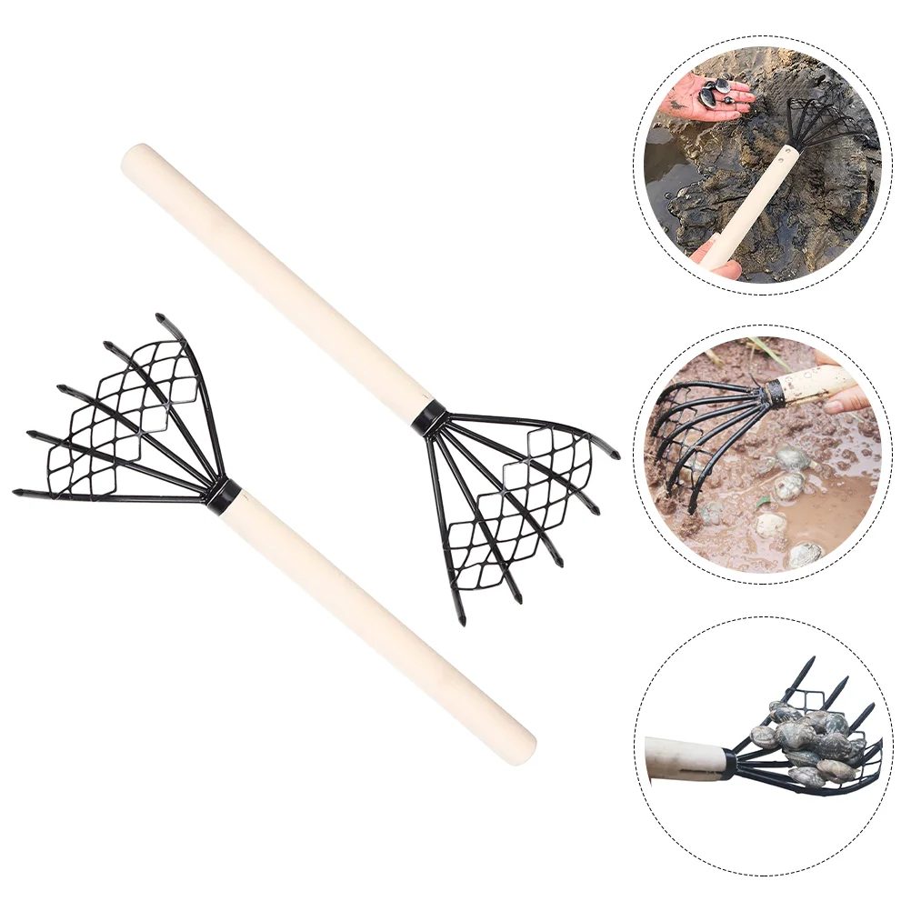 2 Pcs Accessories Clam Rake Hand Cultivator Rakes Lawns Heavy Duty Wooden Reliable Shell Digging Tool
2 Pcs Accessories Clam Rake Hand Cultivator Rakes Lawns Heavy Duty Wooden Reliable Shell Digging Tool