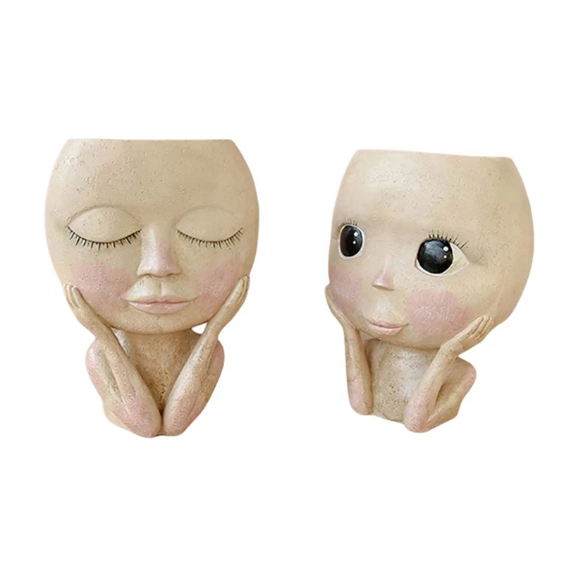 2Pcs Fresh Literary Hand-Painted Girl Vase Home Desktop Portrait Sculpture Flower Pot Decoration Ornaments 
2Pcs Fresh Literary Hand-Painted Girl Vase Home Desktop Portrait Sculpture Flower Pot Decoration Ornaments