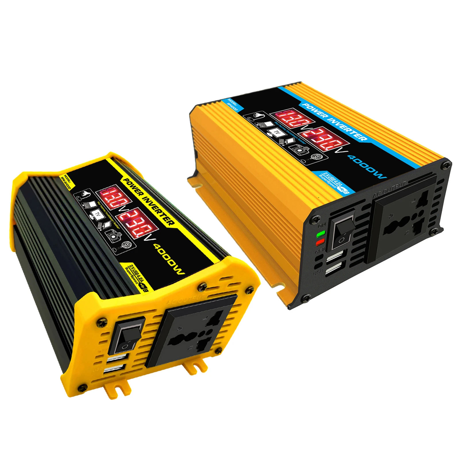300W Car Power Inverter DC 12V To 220V AC Auto Inverter With Dual USB Ports Car Adapter With LCD Digital Display SP4000
300W Car Power Inverter DC 12V To 220V AC Auto Inverter With Dual USB Ports Car Adapter With LCD Digital Display SP4000