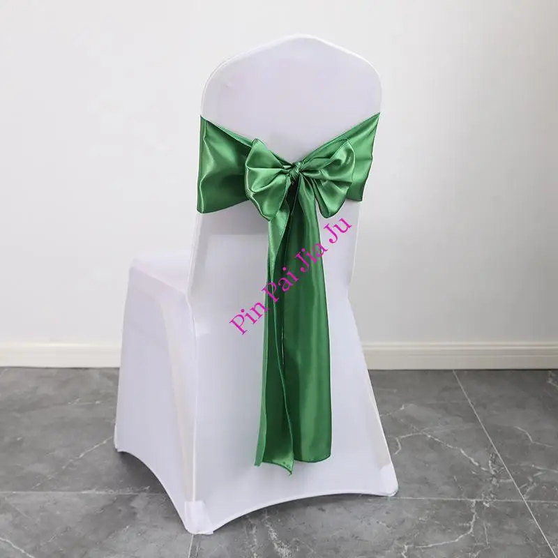 

6 Pcs Satin Bows Chair Sashes Ties Dining Chairs Cover Sashes for Wedding Events Party Ceremony Banquet Chair Decoration