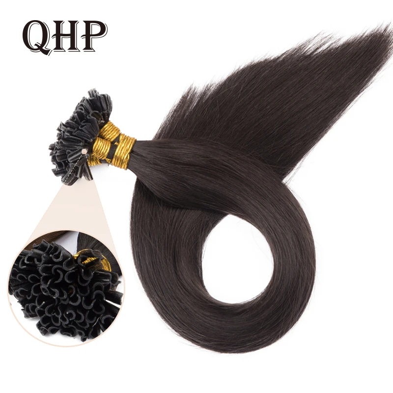 QHP Straight Human Fusion Hair Nail U Tip Machine Made Remy Human Hair Extensions 0.8g/pcs Muti-Color
QHP Straight Human Fusion Hair Nail U Tip Machine Made Remy Human Hair Extensions 0.8g/pcs Muti-Color