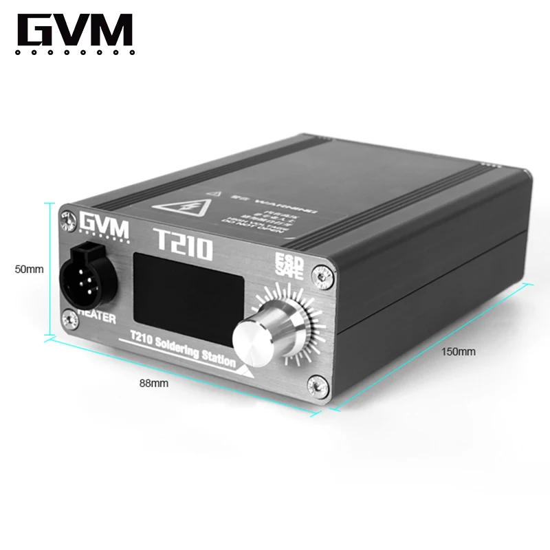 Gvm T210 soldering kit, Electric soldering iron adjustable constant temperature soldering station with lcd Display75W,auto sleep
Gvm T210 soldering kit, Electric soldering iron adjustable constant temperature soldering station with lcd Display75W,auto sleep