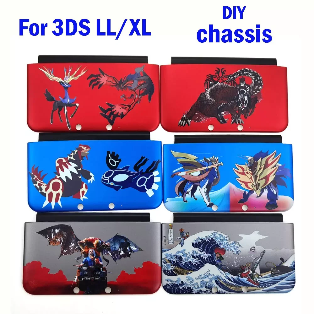 

2021 Limited edition Top Bottom A & E Cover Plates Case For Nintend 3DS XL LL 3DSXL Housing Case Cover