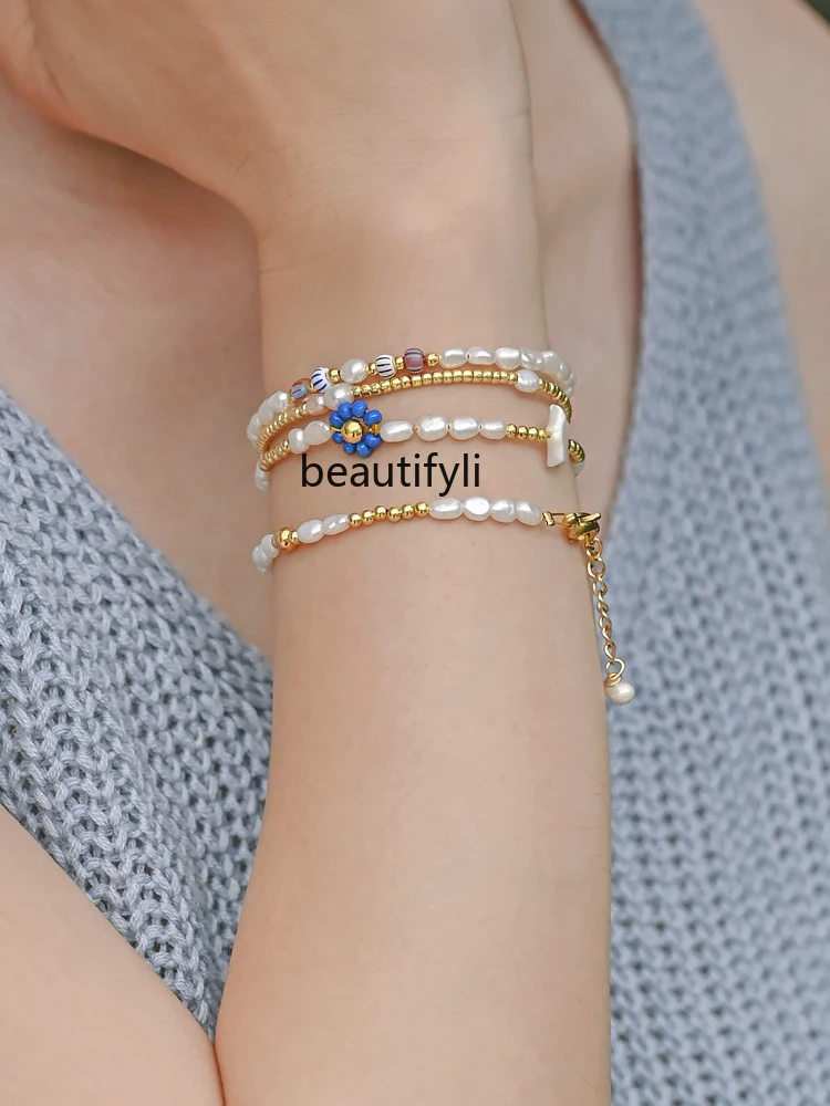 zqBaroque Pearl Bracelet Ins Style Bohemian Color Beaded Necklace 
zqBaroque Pearl Bracelet Ins Style Bohemian Color Beaded Necklace