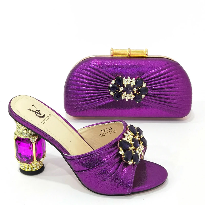 2022 Purple Color Shaped Mid-heel Design Shoes Popular Pointed Ladies Shoes And Bags African Wedding Party Shoes With Bag
2022 Purple Color Shaped Mid-heel Design Shoes Popular Pointed Ladies Shoes And Bags African Wedding Party Shoes With Bag