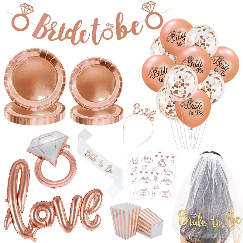 Rose Gold Bride To Be Letter Foil Ballon Bride Veil Sash Headband Wedding Decorations Bridal Shower Bachelorette Party Supplies
Rose Gold Bride To Be Letter Foil Ballon Bride Veil Sash Headband Wedding Decorations Bridal Shower Bachelorette Party Supplies