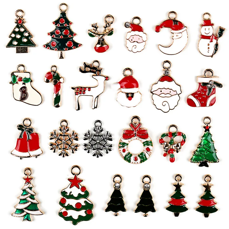 10pcs Christmas Type Pendants Cute Santa Snowman Charms for Jewelry Making Supplies DIY Earrings Bracelets Accessories
10pcs Christmas Type Pendants Cute Santa Snowman Charms for Jewelry Making Supplies DIY Earrings Bracelets Accessories