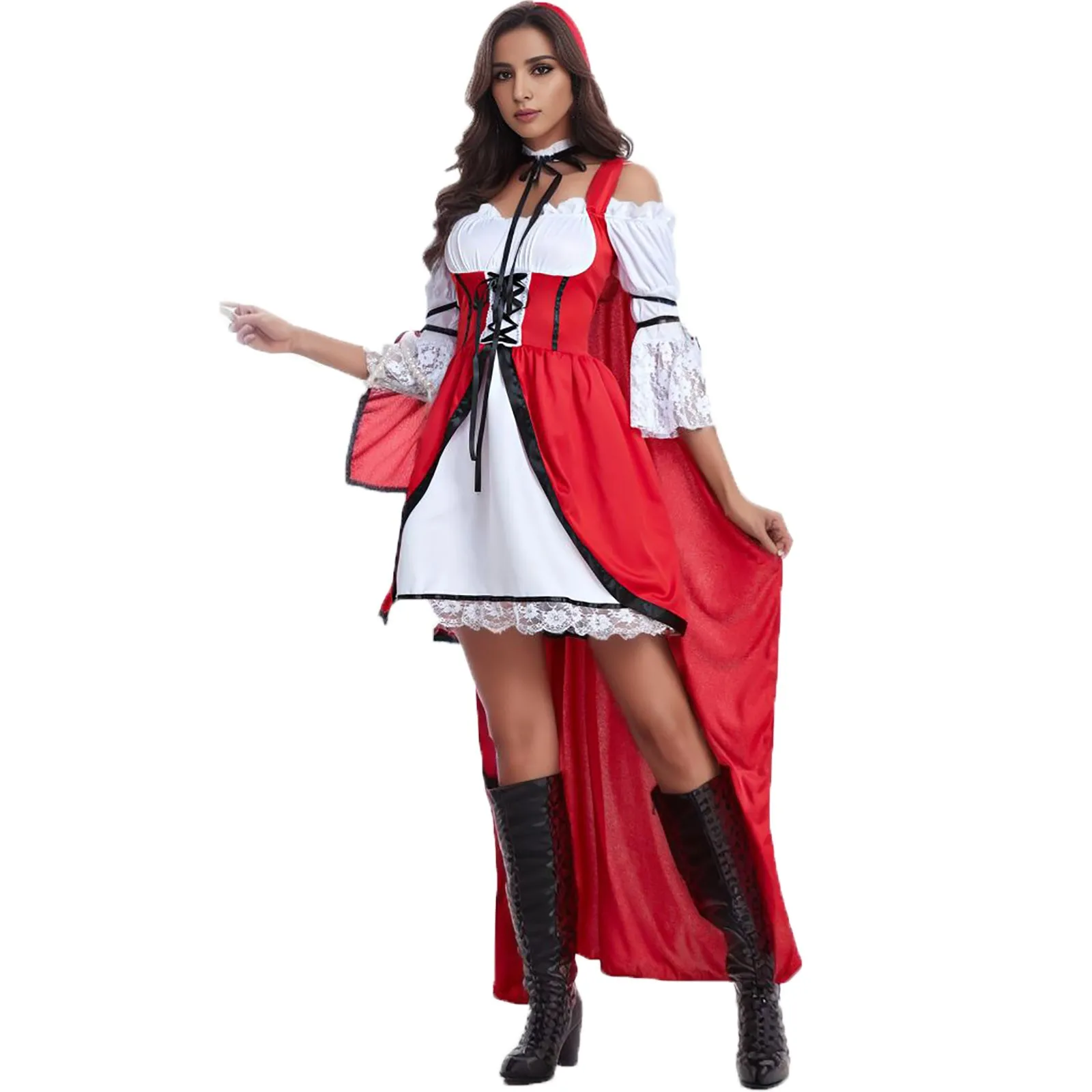 Medieval Punk Dress+Cloak 2pcs Cosplay Halloween Costumes Women Palace Carnival Party Disguise Princess Female Victorian Robe
Medieval Punk Dress+Cloak 2pcs Cosplay Halloween Costumes Women Palace Carnival Party Disguise Princess Female Victorian Robe